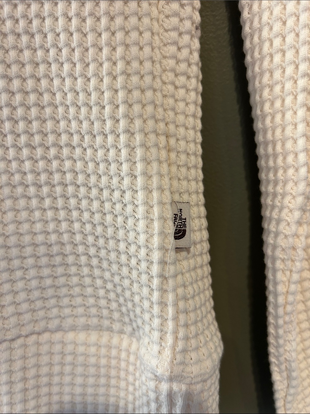 The North Face Cream Waffle-Knit Mock Neck Sweater - Women - Picture 3 of 5